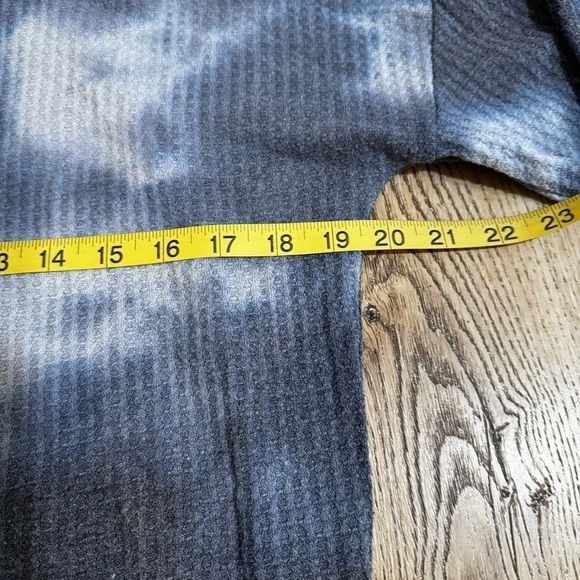 Orange Kiss light & dark blue camo thermal hoodie drawstring bottom cuffs, L. - Picture 7 of 12